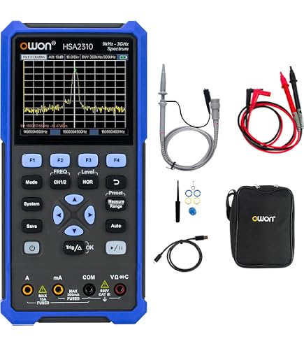 OWON HDS272S 3 in 1 palmare Digitale Oscilloscopio forma d'onda Generatore Multimetro 2CH USB Tipo C 70MHz 3.5 LCD Test metro
