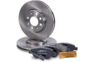 ATEC Germany Kit de freinage essieu avant y compris disques de frein Ø 257 mm ventilés + plaquettes de frein avant Compatible avec FIAT GRANDE PUNTO (199_)