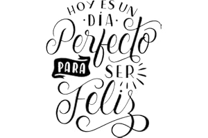 CREATIVASS Vinilo Adhesivo Frases Motivadoras Pared Dormitorio Decorativo Espejo Familia Hogar Pegatina Adhesiva Cocina Adolescentes Habitación (23x30cm, Hoy Es Un Día Perfecto Para Ser Feliz)