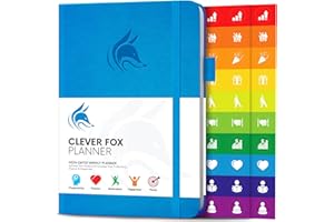 Clever Fox Planner - Weekly & Monthly Planner to Increase Productivity, Time Management and Hit Your Goals - Organizer, Gratitude Journal - Undated, Start Anytime, A5, Lasts 1 Year, Blue (Weekly)
