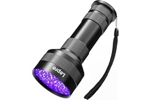 Lepro Lampe Torche UV, Lampe UV avec 51 LEDs Ultra-Violet, 395 nm Lumière Noire Détecteur pour Traceurs Fluorescents Chien Chat Tapis Détecteur Urine Scorpion Vérifie L'argent
