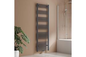 S'AFIELINA Termoarredo Bagno 1800x600 mm Scaldasalviette Bagno Connessione Centrale Scaldasalviette Radiatore per Bagno 860 Watt, Antracite