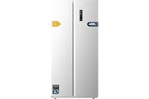 Cecotec Frigorífico Americano 2 Puertas Bolero CoolMarket SBS 430 Inox E. Side by Side de 430 L, Altura 176 cm y 84 cm Ancho, Sistema Multi Air Flow, Total No Frost, Motor Inverter Plus