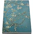 Store2508 Hardbound Diary, Van Gogh Art Blank Notebooks, A5 (6 x 8) Blank Page Notebook, Hardcover Sketchbook Journal Unlined, 120gsm Thick Paper, 80 Sheets/160 Pages Per Book (Almond Blossom)