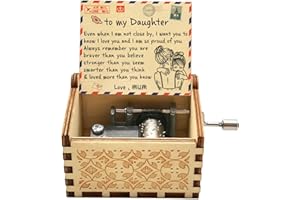 LUTENEY Jsona Carillon a manovella in legno con scritta "You are my sunshine", idea regalo per il papà a figlio Mum to Daughter 1