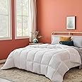 Linenspa Comforter Duvet Insert Cal King White Down Alternative All Season Microfiber-Cal Size - Box Stitched