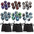 Polyhedral DND Dice Set, 6Pack Double-Colors Dice Sets with D4 D6 D8 D10 D% D12 D20 Compatible with Dungeons and Dragons D&D RPG MTG Table Games (42 Pieces)