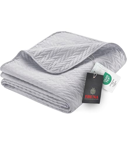 Exclusivo Mezcla Gefactureerde Plaid Dekbed in 100% Katoen, Licht, Zacht en Comfortabel voor Bed, Bank en Bureau, Alle Seizoenen, 130x170 cm, Wit