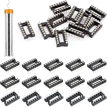 Janasiba Socket IC DIP 8 Broches - Lot De 10 Adaptateurs Soudure Pour Circuits