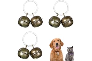 Hotop 3 Set Dog Cat Bells for Collar Falconry Bells Loud Pet Charm Pendant Decoration for Dogs Cats Tracker Harness Training
