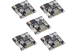 DUTTY Audio Receiver Module, Aideepen BT 5.0 Stereo Audio Amplifier 3.7-5V MP3 Decoder Board Car Speaker Audio Amplifier 5PCS