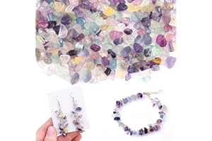 DAHI Environ 450pcs Perles Pierre Naturelles 5 à 8 mm, 2 Brins Perle de Pierres Précieuses Fluorite, Perles Naturelles Irrégulières à Enfiler, pour Bracelet Collier Boucle d'oreille Bijoux