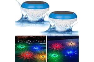MORXINLE Schwimmende Pool Beleuchtung,Solar Schwimmkugel Pool Licht IPX6 Wasserdichte Farbwechsel LED Poolbeleuchtung Dekoration für Teich, Aquarium,Brunnen,Badewanne Pool Zubehör Teichbeleuchtung 2Stücke