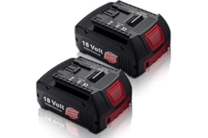 2× FUNMALL 18V 5,5Ah Remplacement Batterie Li-ION pour Bosch Batterie 18V BAT610G BAT609 BAT609G BAT614 BAT614G BAT618 BAT618G avec Indicateur LED