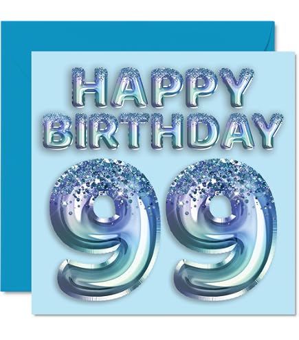 Geburtstagskarte Zum 99. Geburtstag – Große Karte 26,9x20,1 Cm Für Opa, Oma & Jubilare
