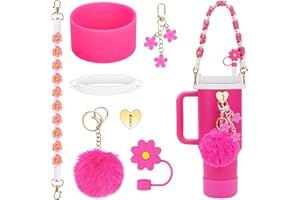 MINSHUXI Lot de 7 Cup Accessoires Stanley Cup Kit Accessoires Stanley Cup Accessoires pour Stanley Cup Couvercles de Paille pour Tasse Stanley pour Diverses Activités de Plein Air Randonnée Vélo