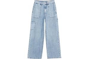 MYT EX M&S Womens Relaxed High Waisted Carpenter Wide Leg Jeans Marks and Spencer Ladies Denim Pants All Waist Leg Sizes UK 10-24