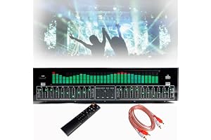 Fucxeoy 31-bands grafisk equalizer, digital ljudprocessor med professionell equalizer, 5,4-tums optisk koaxial digital ljudavkodning för scener och inspelningsstudior.