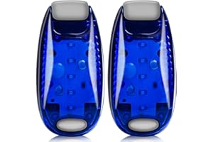 SPINNE LUCAS Set di 2 luci lampeggianti a LED, luci di sicurezza, con chiusura in velcro, come luce per passeggino, luce di corsa, per cani, luce lampeggiante, ideale per jogging e bambini della scuola (blu x 2)