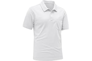Rdruko Men's Breathable Polo Shirts Summer Short Sleeve Wicking Quick Dry Casual Work Golf Tops with Pocket
