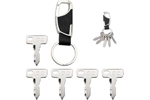 VooGenzek 5 ST 1012505 Lgnition Startnyckel, Byggmaskinsnyckel, Universal Lgnition Switch Reservnycklar, med Nyckelring, Komp