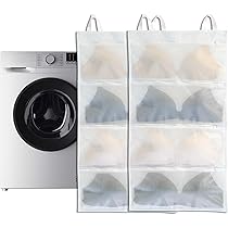 Blanc Gris Sac à Linge Pour Machine à Laver, En Maille De Polyester