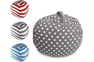 ESPORTIC Spielzeug Aufbewharungstasche, Sitzsack Aufbewahrung, Kinder Sitzsack, Kuscheltier Aufbewahrung, Sitzsack Spielzeug Aufbewahrungstasche mit Reißverschlus|24 inch |für Kleidung,Spielzeug & Täglichen
