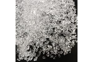 G&S HOMEDEKO 425g Crushed Glass Broken Glass Chips 3-8mm for Resin Arts,DIY Crafts,Vase Filler, Candle Holder Stones, Terrarium Succulent Decor, Epoxy Craft Material,Clear