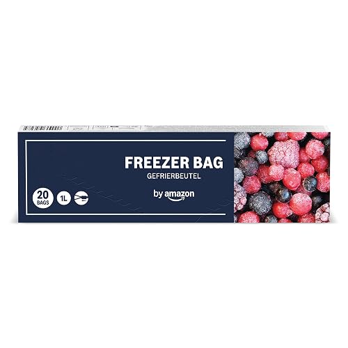 by Amazon Gefrierbeutel mit Zip, 1 L, 20 Stück