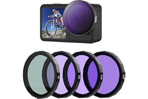 Action 5 Pro ND PL-filter, 4-pack CPL ND8 ND16 ND32 polariserande neutralt densitetsfilter HD optiskt glas/flerbelagt linssky