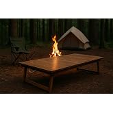 pratikoutdoor Katlanır Sabit Ayaklı Kamp, Piknik ve Bah&ccedil;e Masası 70x120 cm - Ceviz Renk
