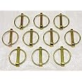 SecureFix Direct Tractor Trailer Linch Pins 6MM x36MM (Pack of 10), Zinc Plated (Yellow)