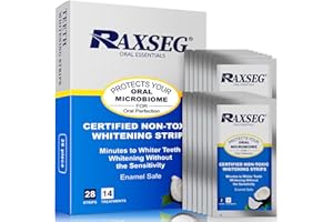 RAXSEG Teeth Whitening Strips, 14 Sets 28pcs White Strips for Removing Smoking Coffee Stain, Effective Home Use Tooth Whitening Kit