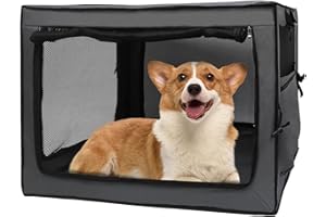 YGJT Dog Crate for Medium Dogs, Dog Travel Crate for Car, Collapsible Dog Crate Carrier, Soft Fabric Portable Dog Crates, Dog Cage Dog Kennel Outdoor & Indoor
