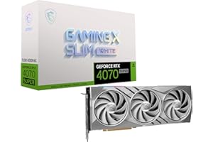 MSI GeForce RTX 4070 SUPER 12G GAMING X SLIM WHITE Gaming Graphics Card - 12GB GDDR6X, PCI Express Gen 4, 192-bit, 3x DP v 1.4a, HDMI 2.1a (Supports 4K & 8K HDR)