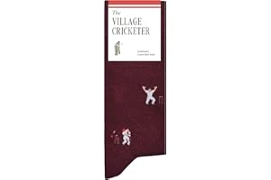 THE ATHLETIC GENT The Village Cricketer - Funny Cricket Socks - Funny Cricket Gift for Men - 1 Pair, Size 7 to 12 - Fun Cricketer Socks
