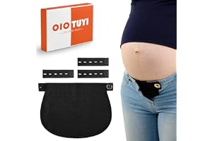 OioTuyi 4 stycken byxförlängning set – byxförlängning med knappförlängning, perfekt för viktfluktuationer och tidig graviditet