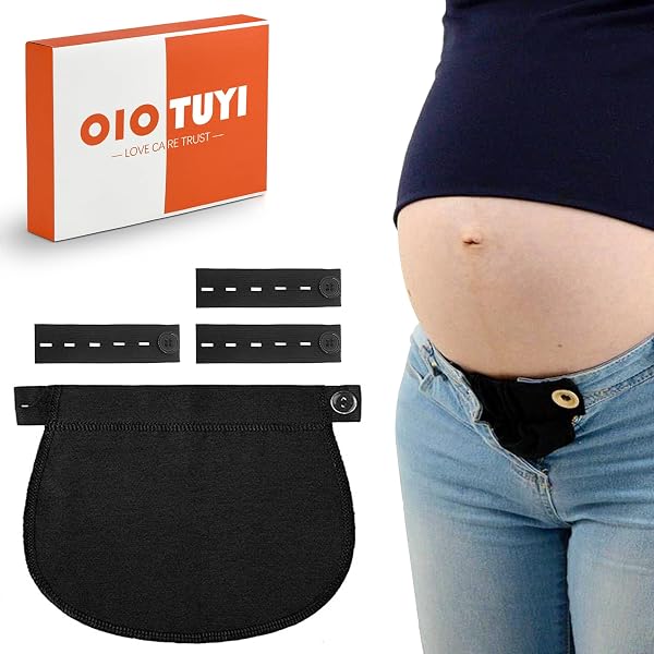 Extension De Taille Pantalon - 3 Pièces Réglables Pour Femmes Enceintes Ou Prise De Poids - Noir, Gris, Bleu Foncé