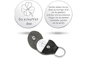 PulangRen Lucky Charm, Advent Calendar Filling, Du Schaffst Das Gift, Lucky Charm Back to School, First Day of School Gifts, Lucky Charm Exam, Pocket Hug Motivational Gifts (C)