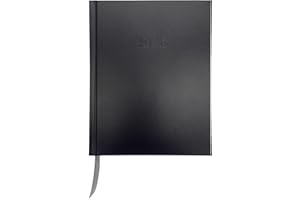 ADINA 2026 Günstiger Buchkalender Chefplaner A5 1 Tag 1 Seite auch sonntags schwarz Hardcover Einband schwarz