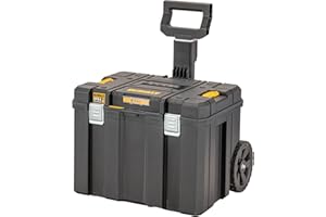 DEWALT DWST83347-1, Maletín móvil de gran capacidad TSTAK, Asa telescópica, Cierres laterales para acoplar otros módulos TSTAK, Sellado IP54, Con ruedas, Máxima capacidad de carga: 30kg