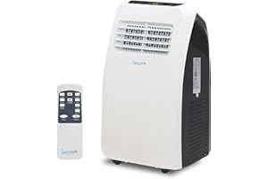 SereneLife Aire Acondicionado Portátil, 7.000 BTU, Móvil, Silencioso, Deshumidificador, Ventilador, Mando a Distancia, Ideal para el hogar u Oficina