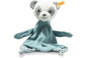 Steiff 242366 GOTS Paco Panda Comforter, Grey/White/pe