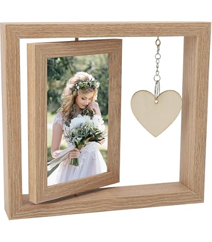 Cornice Portafoto Magnetica Zinello Design In Legno 'Mamma Ti Amo' - 10x15 Cm, Con Cavalletto Da Tavolo, Per Frigo O Superfici Metalliche - 2