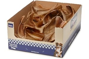 Frigera Oreilles de Boeuf 30pcs 600g – Friandise Naturelle pour Chiens, Faible Odeur, Soin de la Peau et du Pelage, sans Gluten et sans céréales