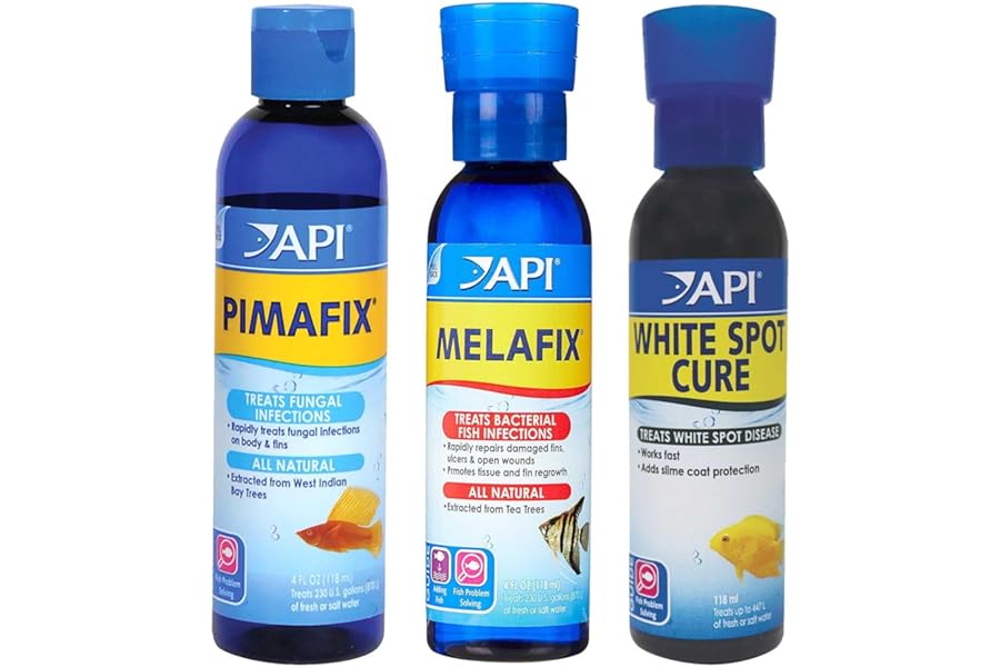 3 x 118ml API Fish First Aid Disease Treatment Bundle Fish Medication Bottle