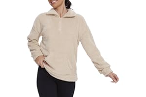 Adicloz Sudaderas Mujer sin Capucha Forro Polar Mujer Oversized Jersey Mujer Invierno con Cremallera, Y2K Sudadera Cremallera Mujer, Camiseta Manga Larga Mujer Chaqueta Polar