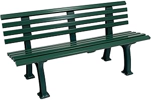 gartenmoebel-einkauf Wetterfeste Gartebank 3-sitzer 150cm, Kunststoff dunkelgrün