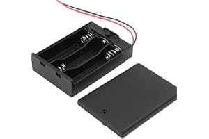 KEESIN AA 4.5V Batteriehalter Fall Kunststoff Akku Aufbewahrungsbox mit EIN/AUS Schalter und Befestigung Kabelbinder (3 Solts * 5 Stück)