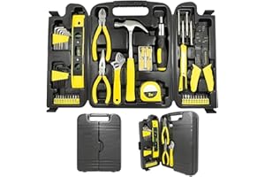 HEYOUTH Attrezzi Da Lavoro,Set Attrezzi Da Lavoro,Attrezzi Da Lavoro Ln Offerta,130 PCS Set Attrezzi con Chiavi a Cricchetto Pinze Include scatola portaoggetti portatile per Riparazioni Quotidiane di Casa